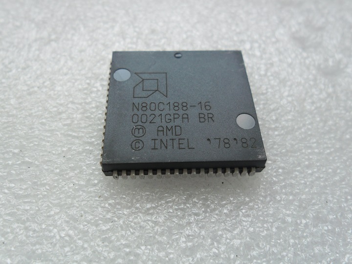 N80C188-16: IC CMOS CPU 16-BIT 5V 16MHZ PLCC-68 Vintage OBSOLETE NEW