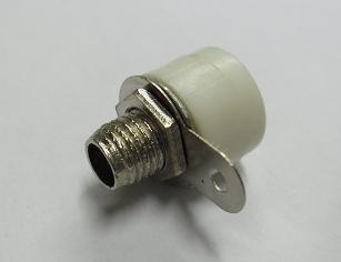 JR2640 WHITE: Low Profile simple White banana jack 4mm SES126400