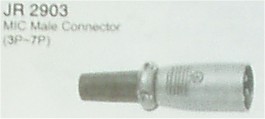 JR2903-7P MIC PLUG XLR-7W 7PIN MALE: MIC CANON PLUG 7PIN XLR MALE PLUG CONNECTOR FOR CABLE