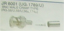 JR6001 BNC FOR RG8A/U / RG-213: BNC Male Crimp Type