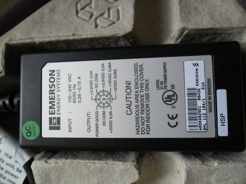 DESK TOP Power Supply IN 100-240VAC OUT PLUG DIN 8PIN MALE 5V/0.3A 3.3V/2A / 15V/0.06A -15V/0.06A (BML 113 1041/1 R1A), image 1