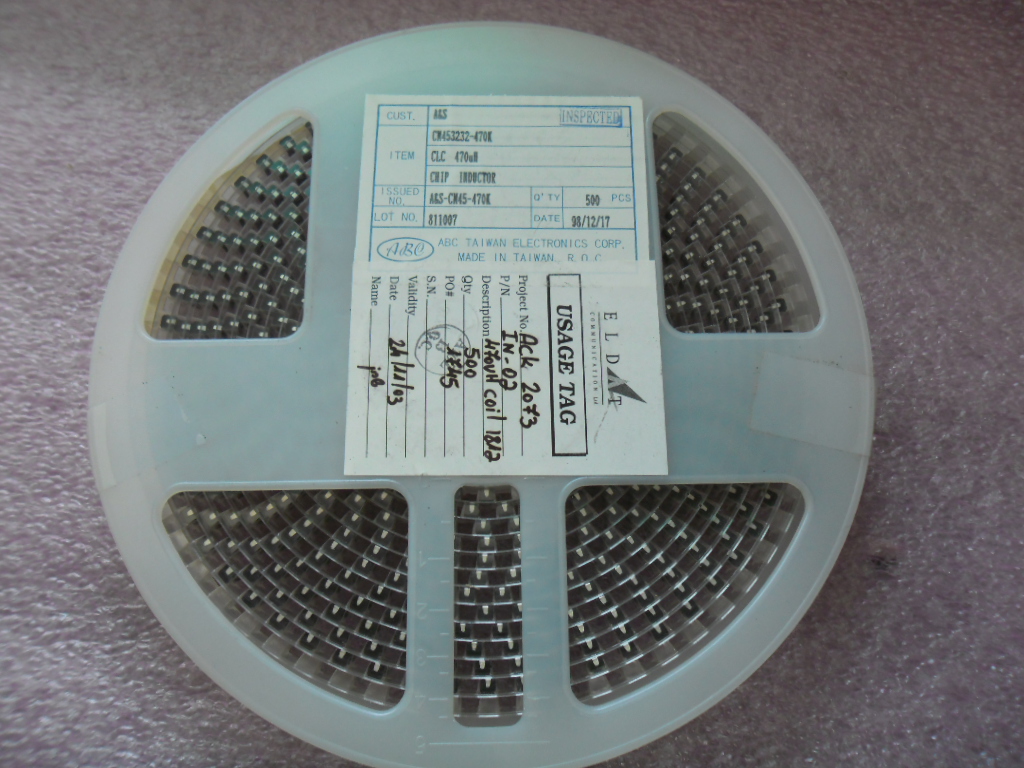 CM453232-470K: WIREWOUND CHIP INDUCTORS 470uH 470µH 1812 170mA 3.6R 10% SMD 1812