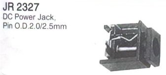 JR2327 DC JACK: PI O.D.2.0/2.5MM