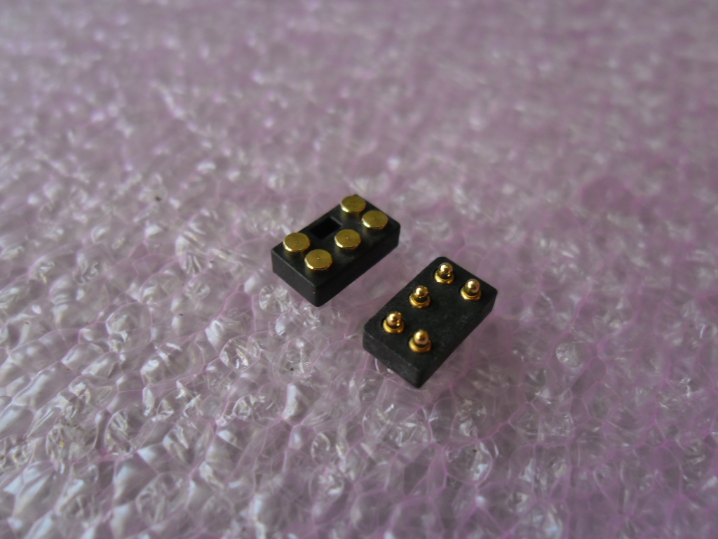 HB5P002F / TYCO 1705030-1 = 817-22-005-30-001101: LOW PROFILE SPRING LOADED PROBE CONNECTOR SMD SMT 5Pin POGO H=3.6mm Pitch 2.54 SPC