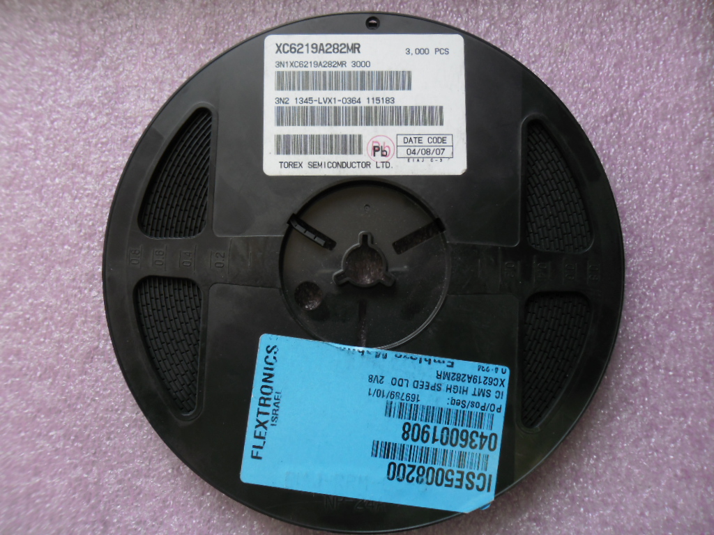 XC6219A282MR: HIGH SPEED LOW NOISE CMOS LDO REGULATOR 2.8V 1% 240mA SMD SOT23-5