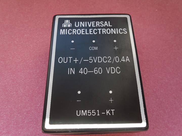 DC to DC Converter Input: 40-60VDC Output: +/-5VDC 2/0.4A, New (UM551-KT NEW), תמונה 1