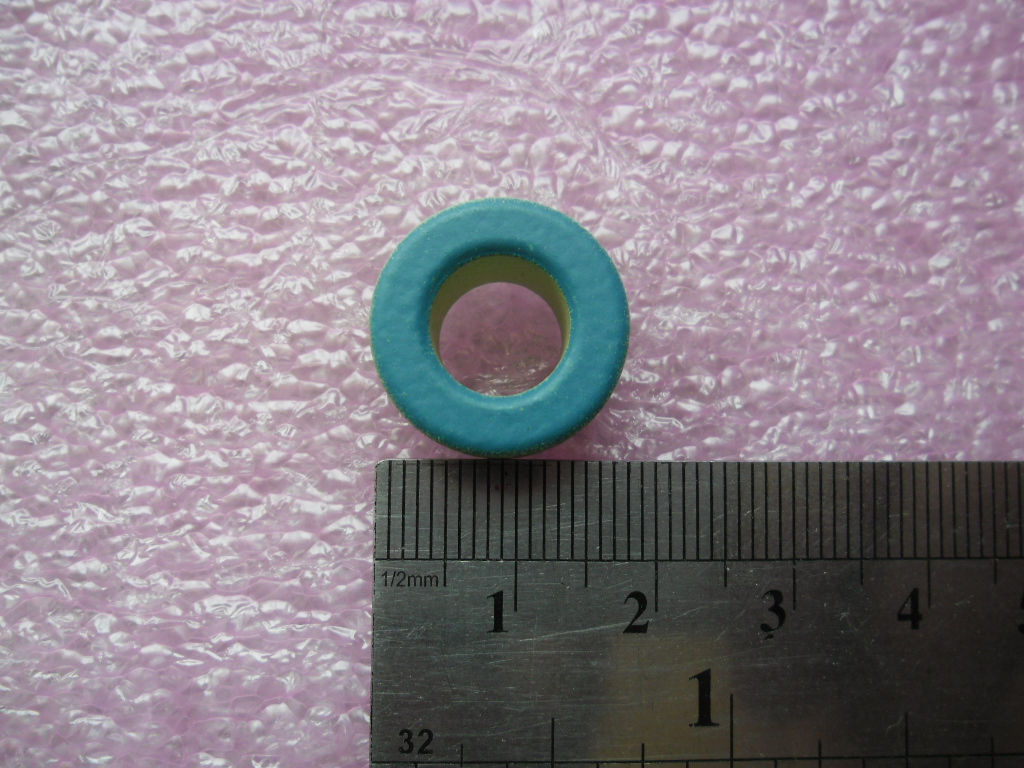 T68-52D / MICROMETALS: TOROID CORE AL=80 OD=19.5mm ID=9.4mm Thick=9.53mm