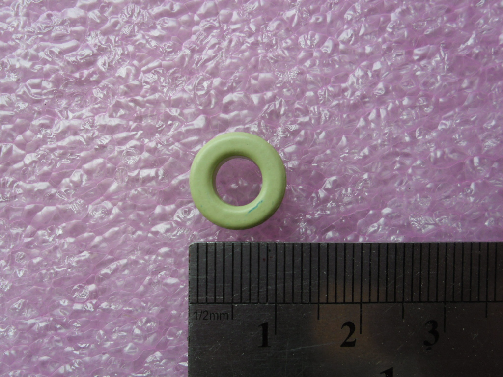 T44-52 / MICROMETALS: RING TOROIDAL SOFT FERRITE CORE OUT:11.3MM IN:5.8MM WIDE :4.25MM AL=35N