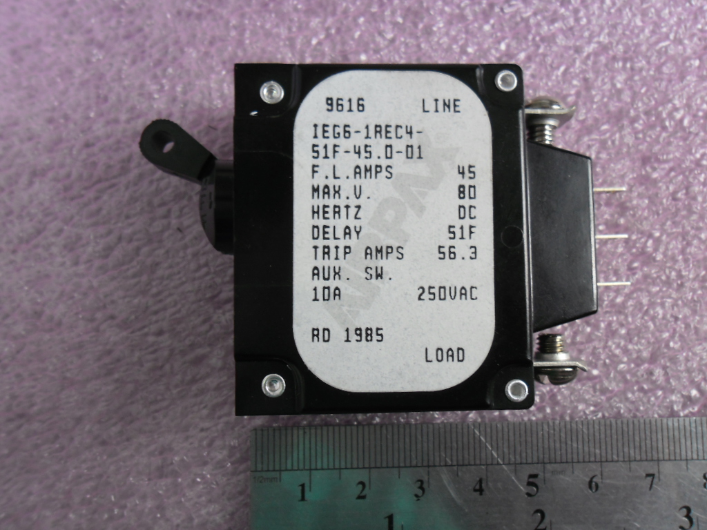 IEG6-1REC4-51F-45.0-01: SEMI AUTOMATIC CIRCUIT BREAKER 10A / 250VAC , 45A / 80VDC CONTACTOR
