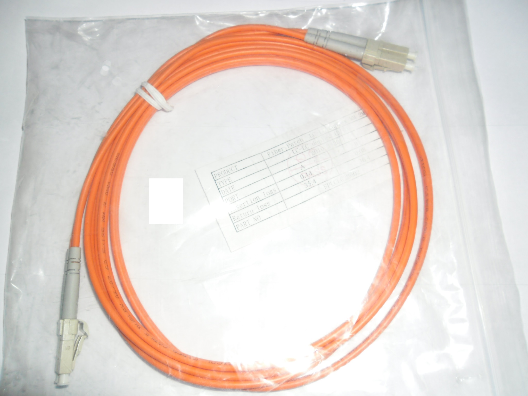 FPLCLC2M602: Dual Fiber optics patch LC LC Duplex 2Meter with Connectors