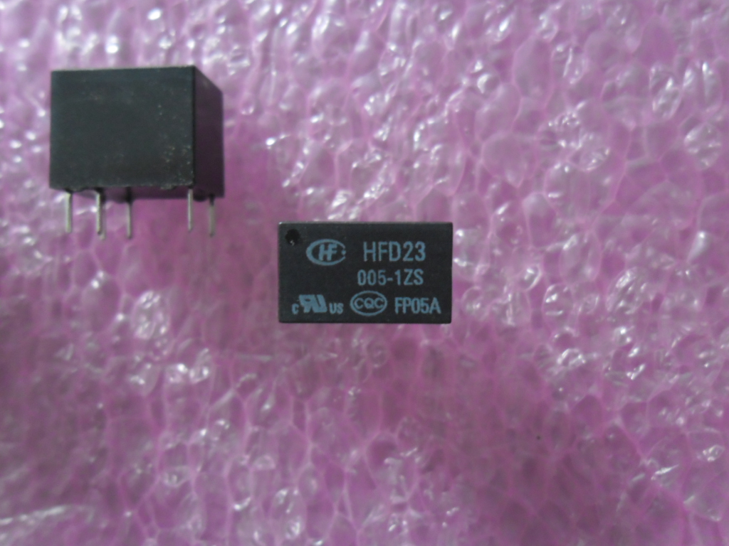 HFD23/005-1ZS = G5V1DC5 / SY-05-WK / V23111-A1005-B301: Highly Sensitive MINI RELAY SPDT 6PIN 1A 5V SES867030 / = JRC-23F-005-1ZS
