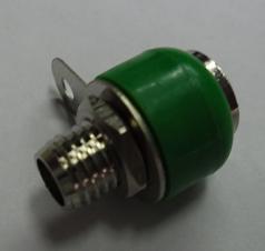 JR2640 GREEN: Low Profile simple Green banana jack 4mm SES127500