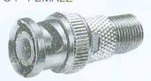 JR6047 / BNC MALE TO F-TYPE FEMALE ADAPTOR: BNC Male To F TYPE Female ADAPTOR ADAPTER